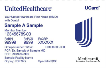 Example Medicare Advantage card